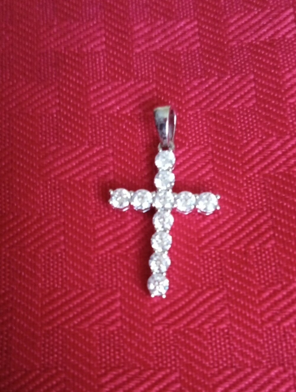 925 Silver Cross Moissanite Pendant